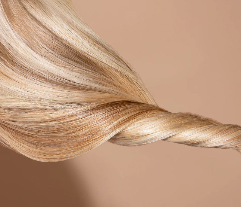 Blonde hair being twisted