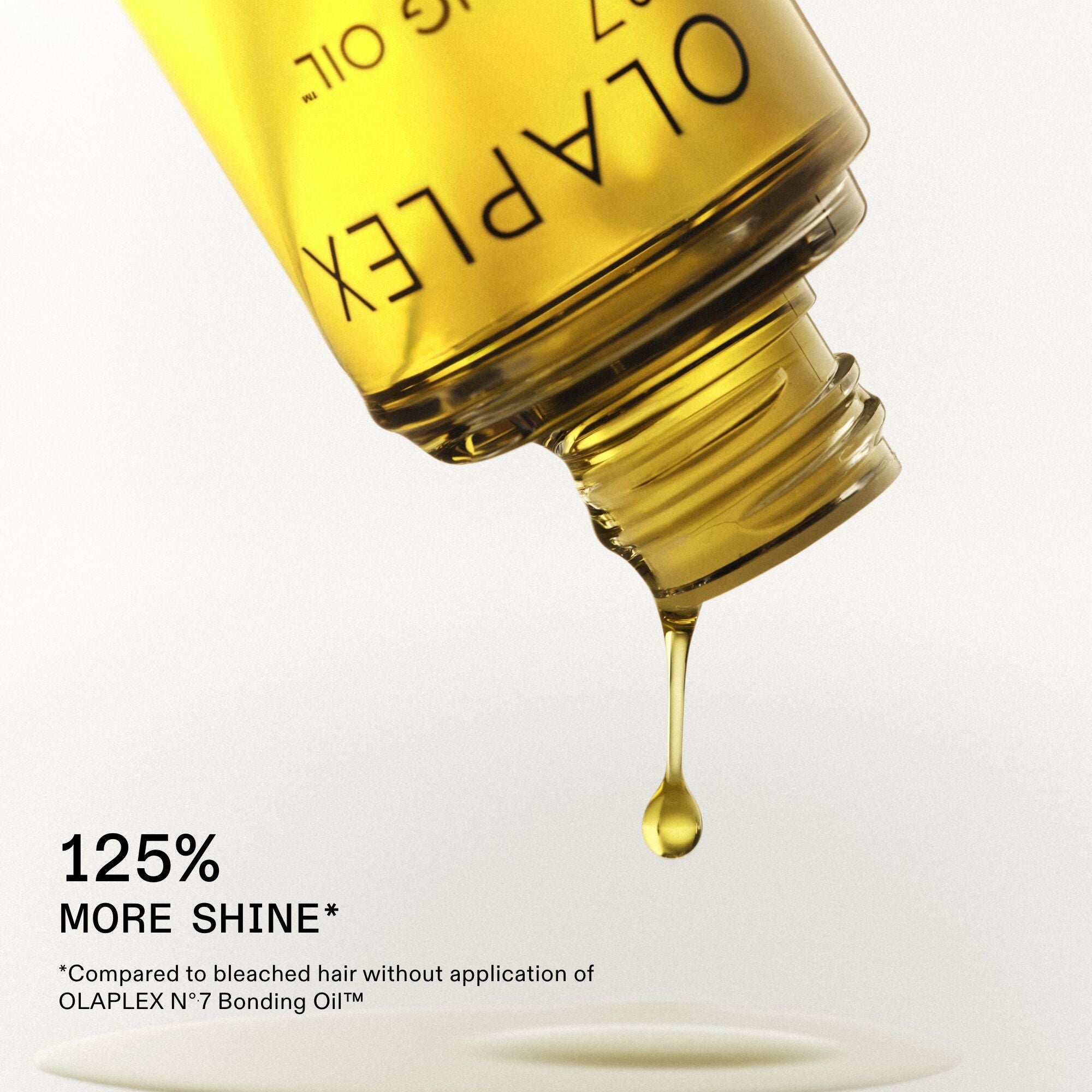 125% MORE SHINE*

*Compared to bleached hair without application of OLAPLEX No.7 Bonding Oil™.