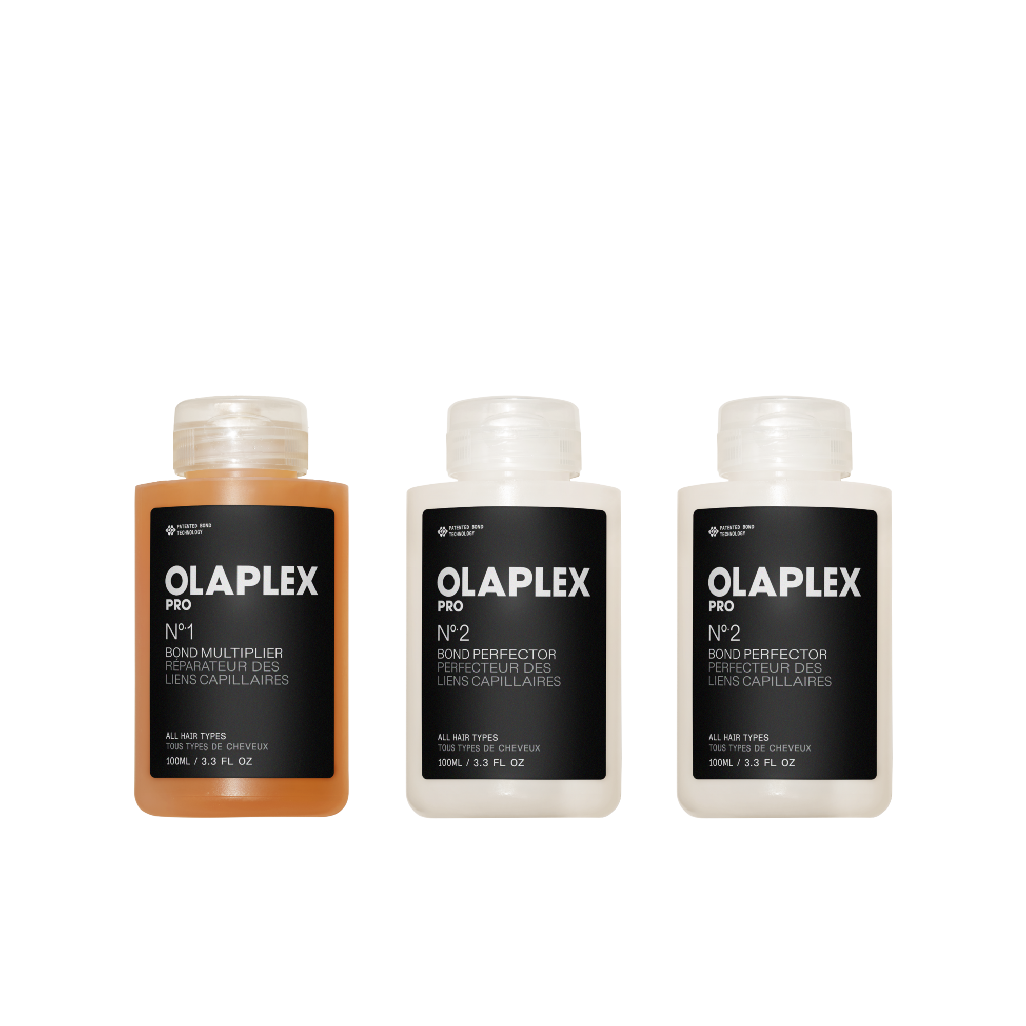 ORIGINAL BOND BUILDING KIT - TRAVEL SIZE (100mL)

1 - Nº.1 BOND MULTIPLIER®(100mL)
2 of the Nº.2 BOND PERFECTOR (100mL)
 without measuring top