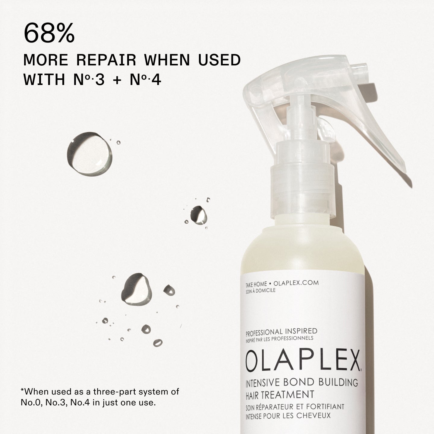 68% more repair when used with No.3 + No.4*

*When used as a three-part system of Nº.0, No.3, No.4 in just one use.