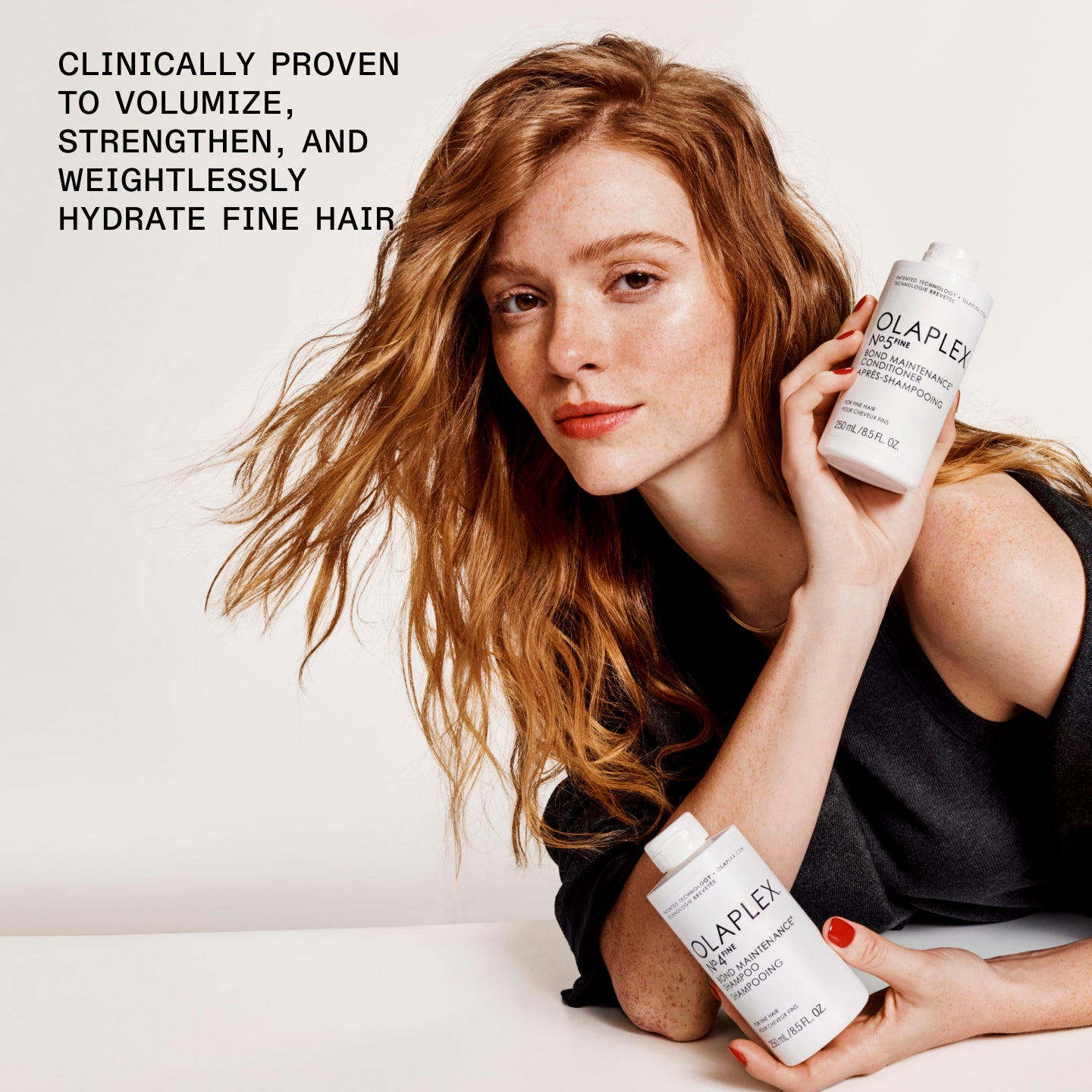 CLINICALLY PROVEN TO VOLUMIZE, STRENGTHEN, AND WEIGHTLESSLY HYDRATE FINE HAIR