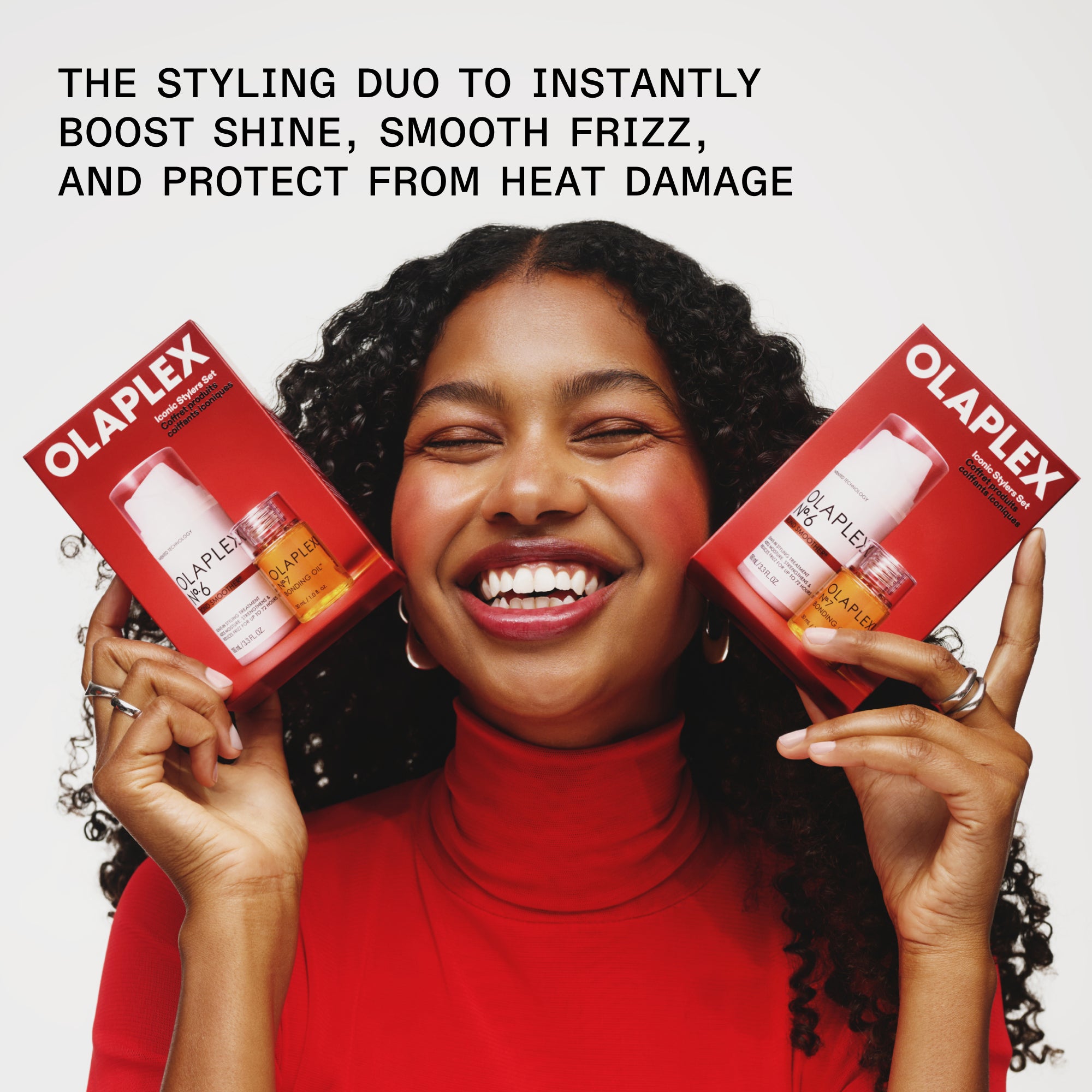 THE STYLING DUO TO INSTANTLY BOOST SHINE, SMOOTH FRIZZ, AND PROTECT FROM HEAT DAMAGE