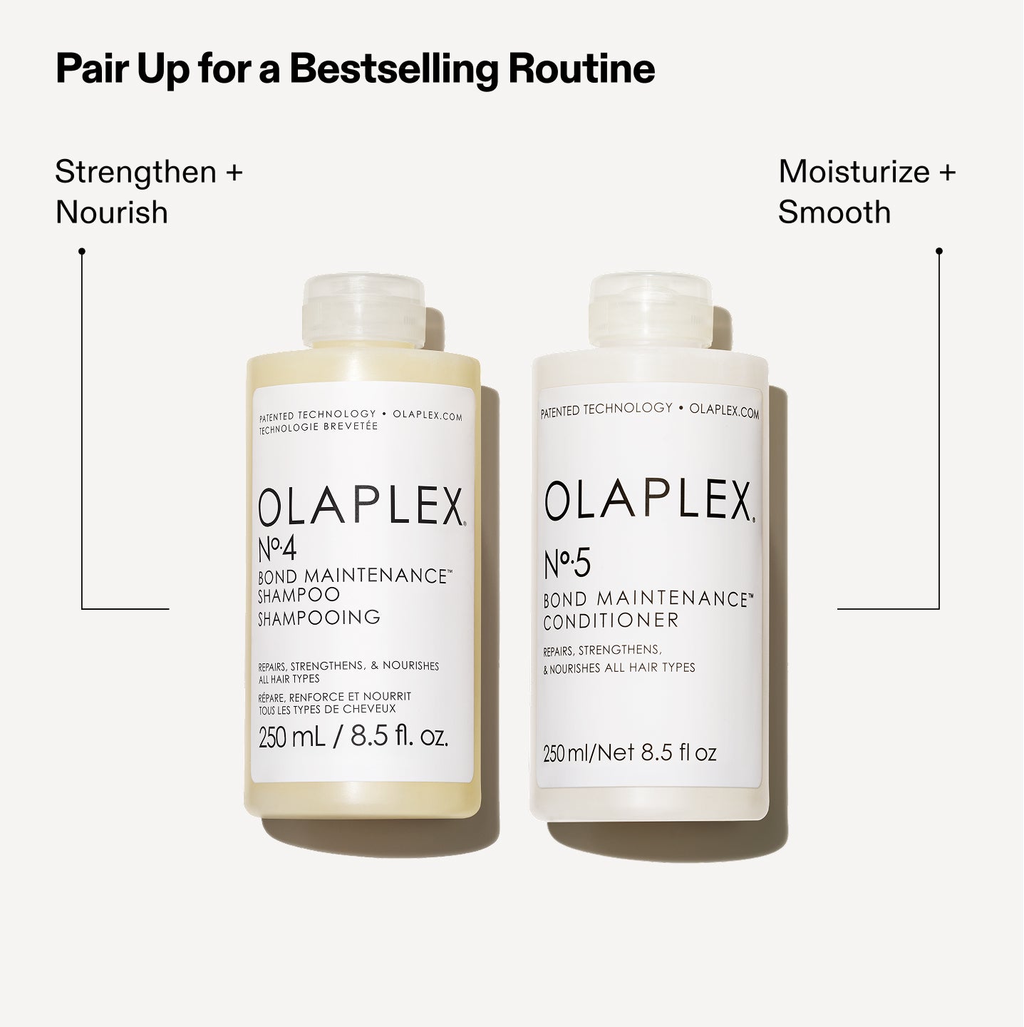 Pair Up for a Bestselling Routine

No. 4: Strengthen + Nourish
No. 5: Moisturize + Smooth