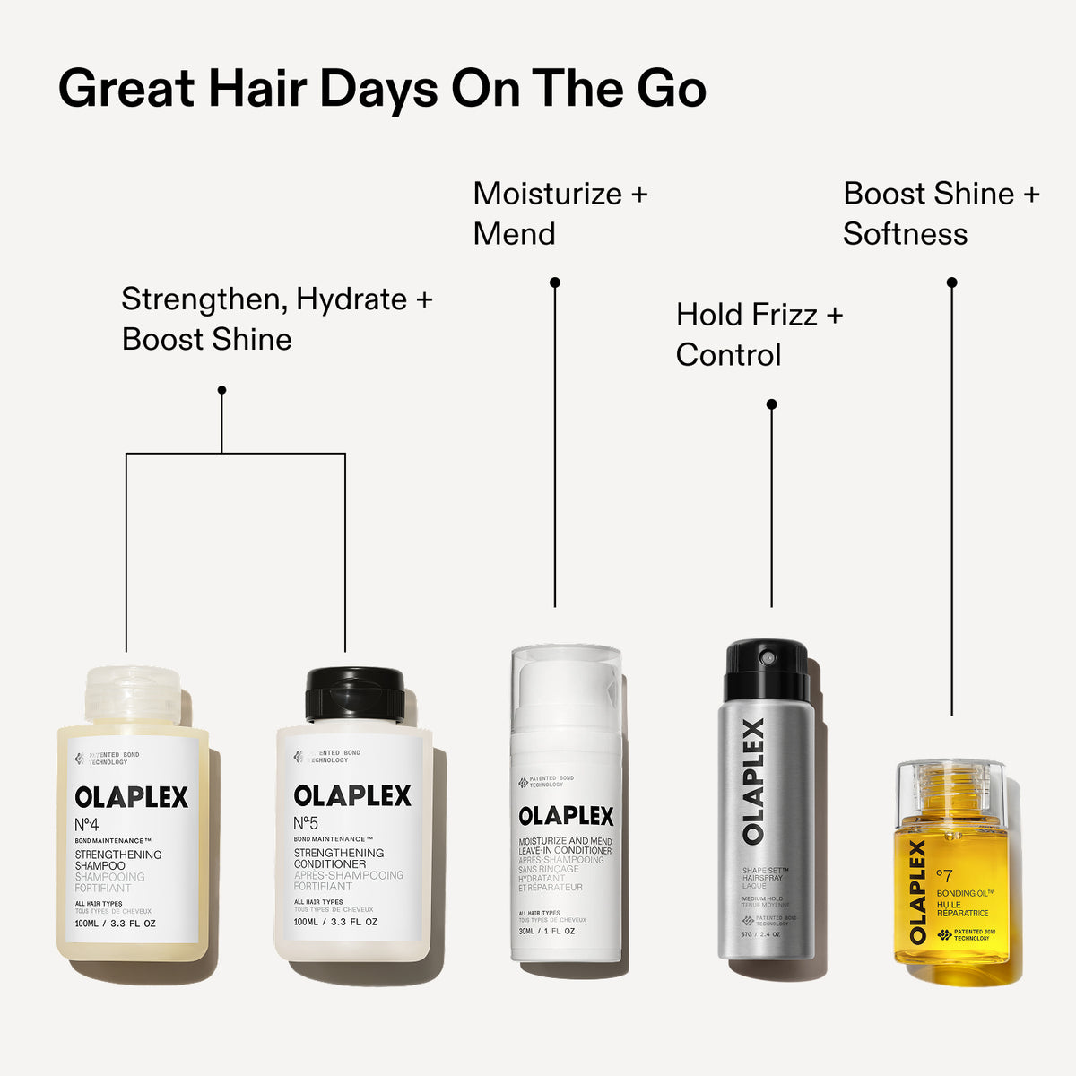 LA TROUSSE DE VOYAGE POUR DES CHEVEUX SAINS
