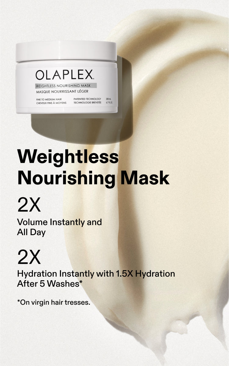 Weightless Nourishing Mask

2X Volume Instantly and All Day

2X Hydration Instantly with 1.5X Hydration After 5 Washes*


*On virgin hair tresses.
